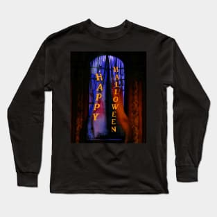 Custom Halloween card Haunted House Long Sleeve T-Shirt